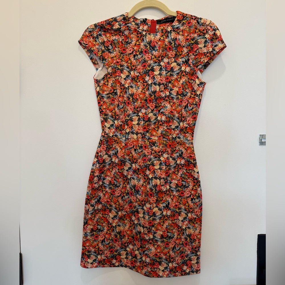Zara Multicolor Floral Mini Dress